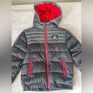 Nike Jordan Air puffer jacket black and grey